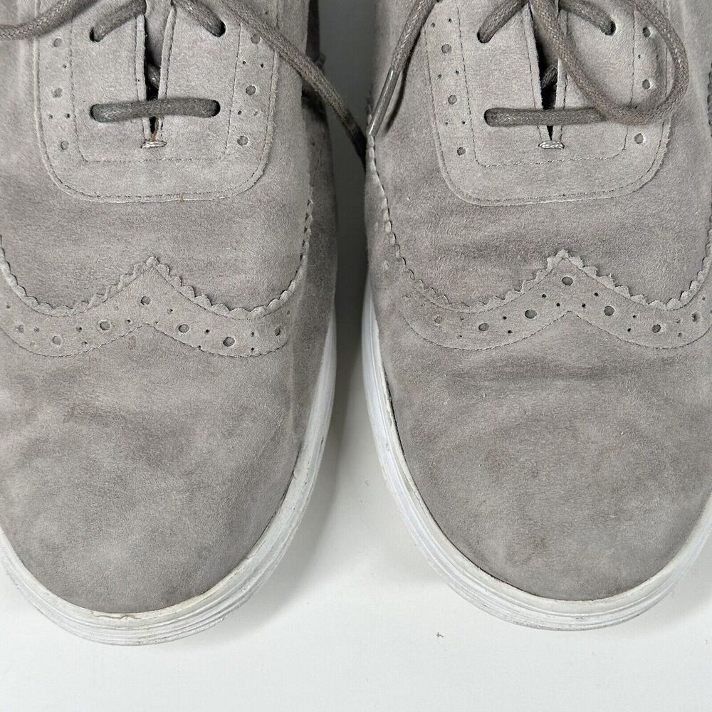 Cole Haan Misha Grand OS Women 10B Gray Suede Oxford II Shoes W05167 Wingtip - Picture 14 of 16